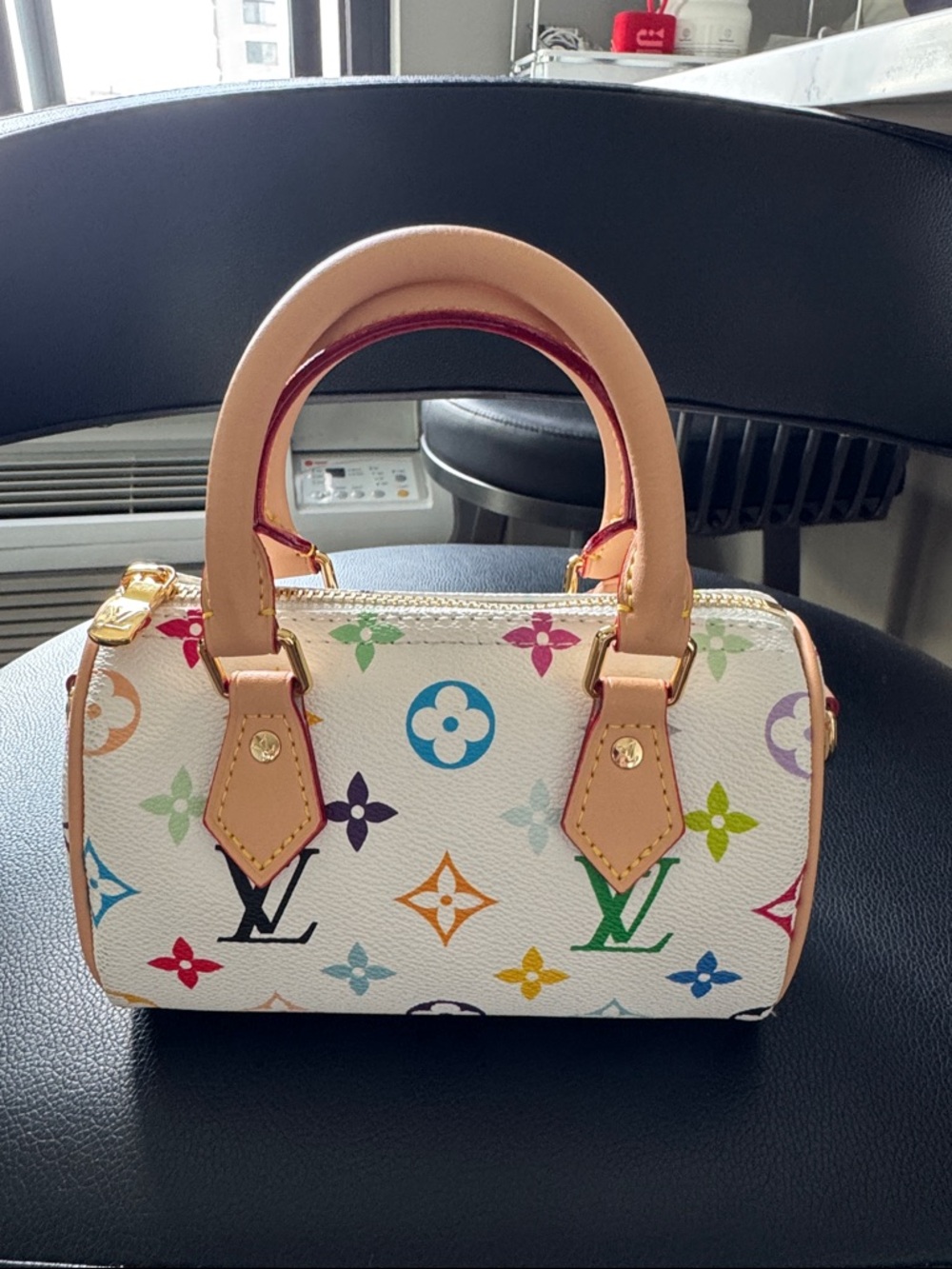 White Multicolor Mini Satchel Handbag with Crossbody Strap (NWT) - Picture 3 of 12